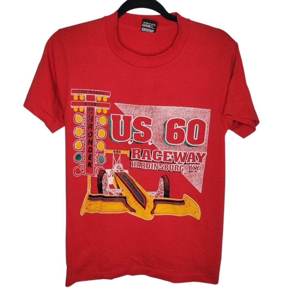 Vintage 90s U.S. 60 Raceway Hardinsburg, KY IndyCar Graphic T-Shirt Size Small